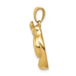 10k Solid Polished Open-Backed Boxing Gloves Pendant - Image 2