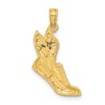 10K Polished Running Shoe Pendant - Image 3