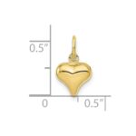 10K Polished 3-D Heart Charm - Image 3