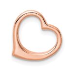 10K Rose Gold Polished Heart Chain Slide - Image 4