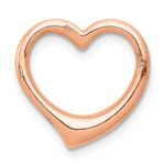 10K Rose Gold Polished Heart Chain Slide - Image 4