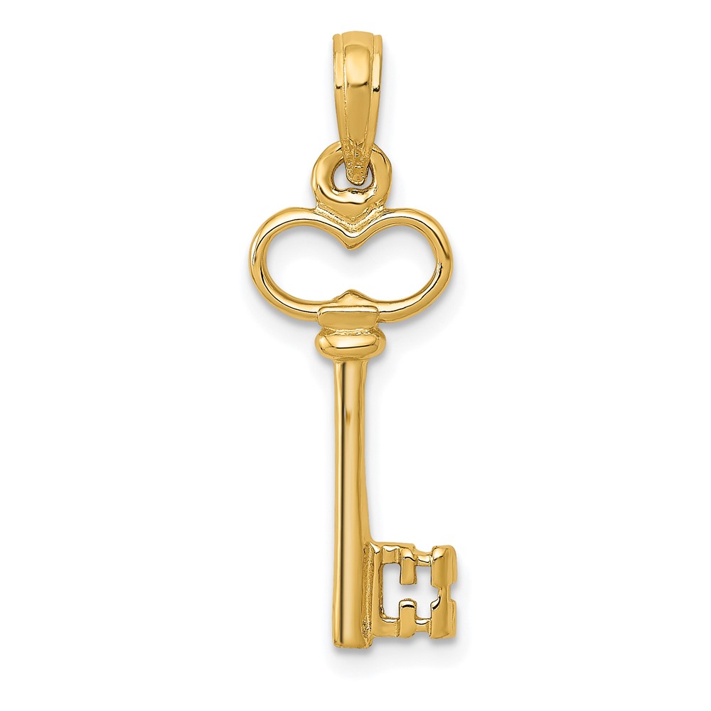 10C2940.jpg 10K Polished 3-D Key Charm - Image 1