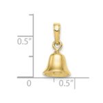 10K 3-D Moveable Bell Pendant - Image 4