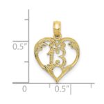 10k 13 in Heart Cut-out Pendant - Image 3