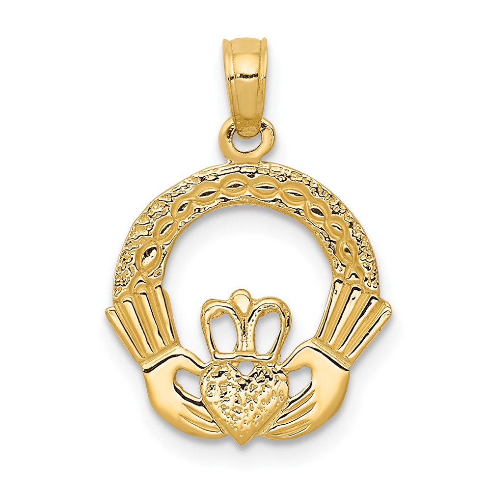 10C3035.jpg 10k Claddagh Charm - Image 1