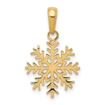 10k Snowflake Pendant