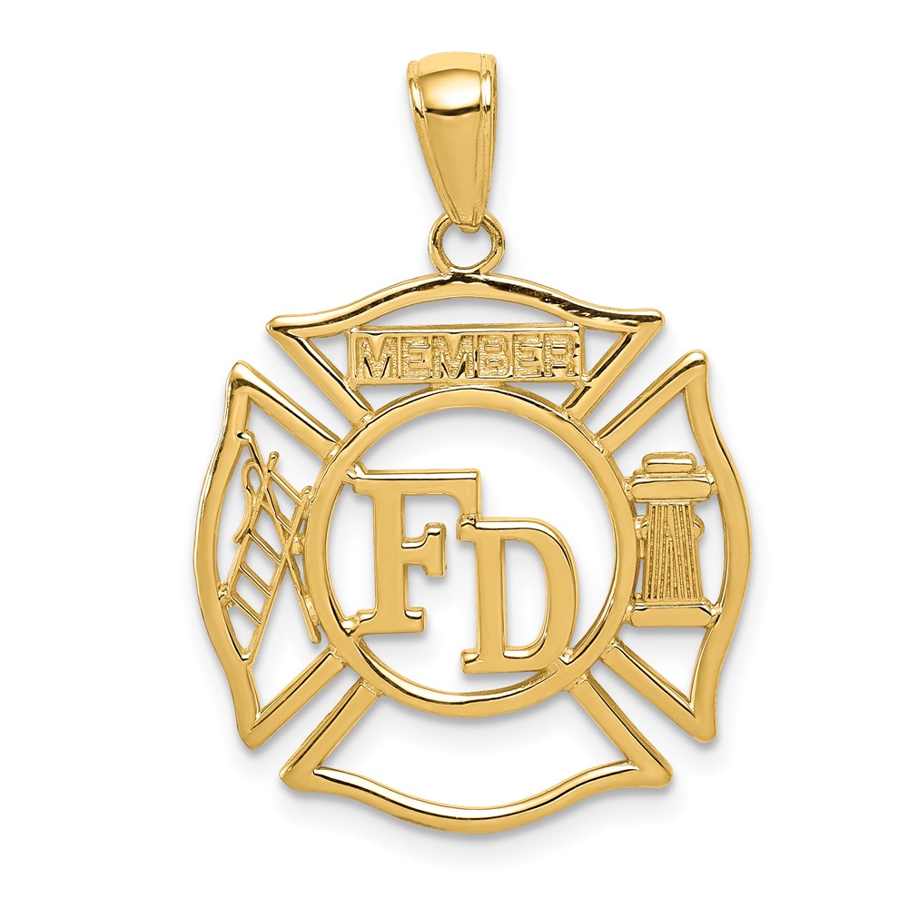 10C3105.jpg 10k FD MEMBER in Shield Pendant - Image 1