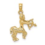 10K 3-D Sagittarius Zodiac Pendant - Image 3