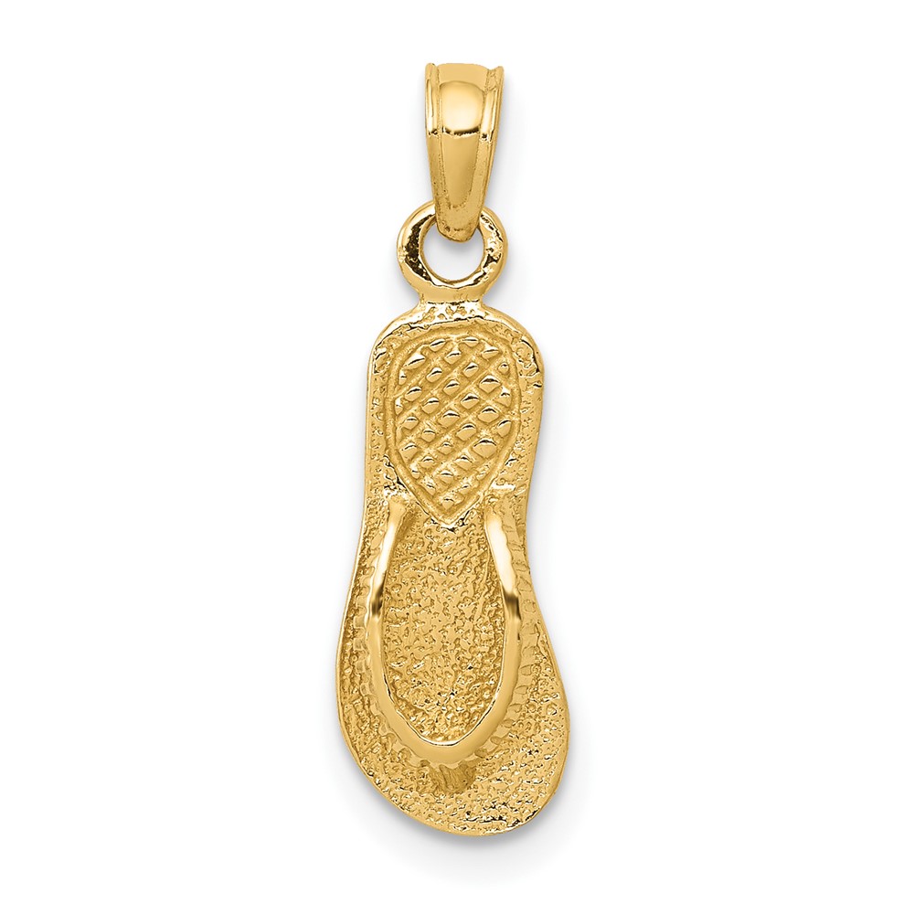 10C3228.jpg 10k Single Flip-Flop Pendant - Image 1