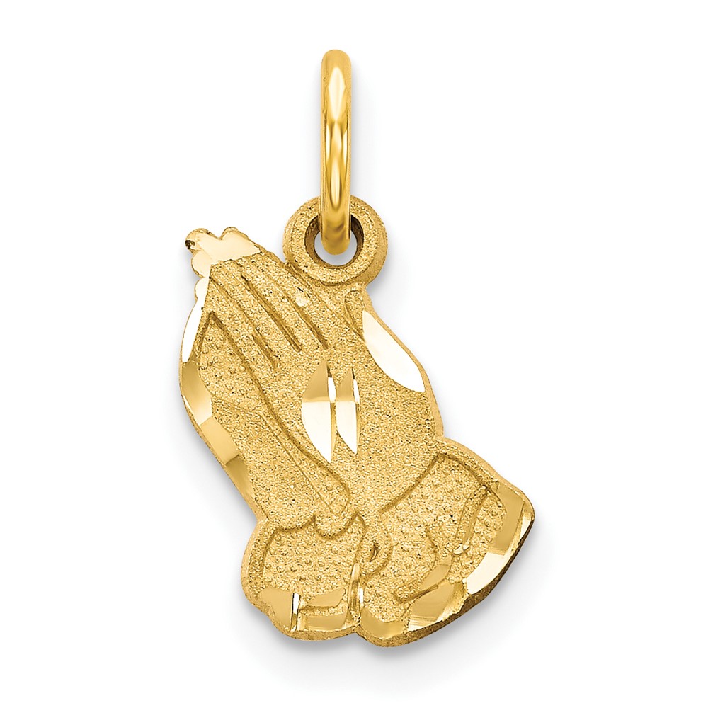 10C323.jpg 10K Yellow Gold Praying Hands Charm - Image 1