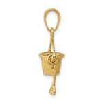 10k 3-D Beach Bucket with Shovel Charm - Image 2