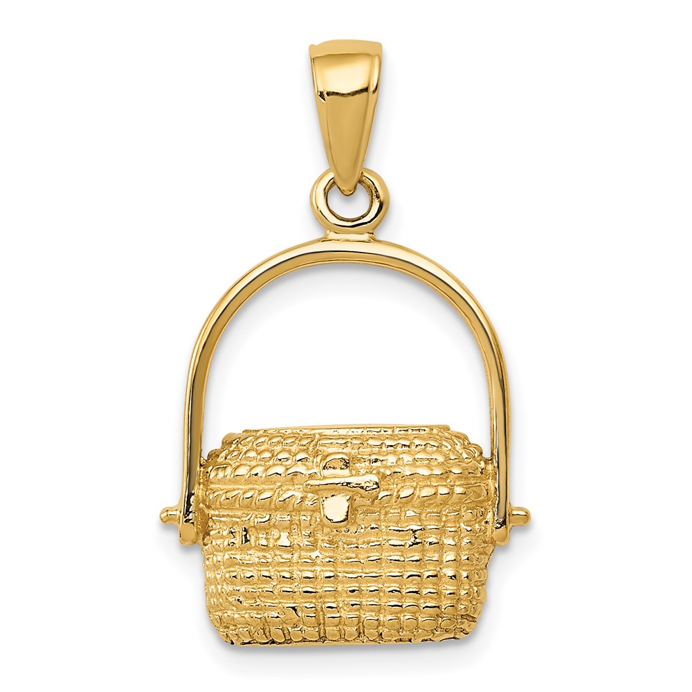 10C3335.jpg 10k 2-D Large Nantucket Basket Pendant - Image 1