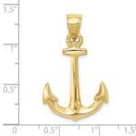 10K 3-D Anchor Pendant - Image 4