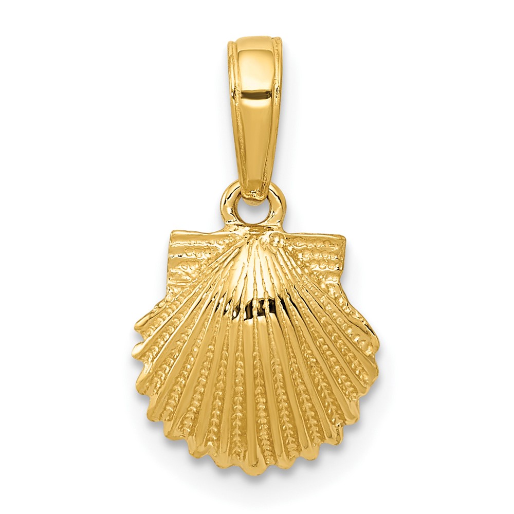 10C3377.jpg 10k Scallop Shell Pendant - Image 1