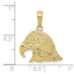 10K Eagle Head Pendant - Image 4