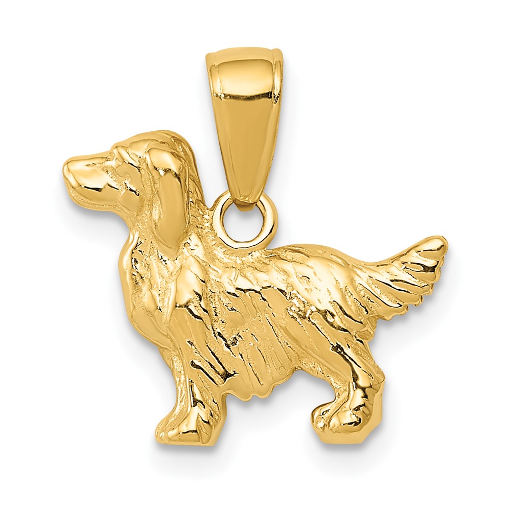 10C3512.jpg 10k Springer Spaniel Dog Pendant - Image 1