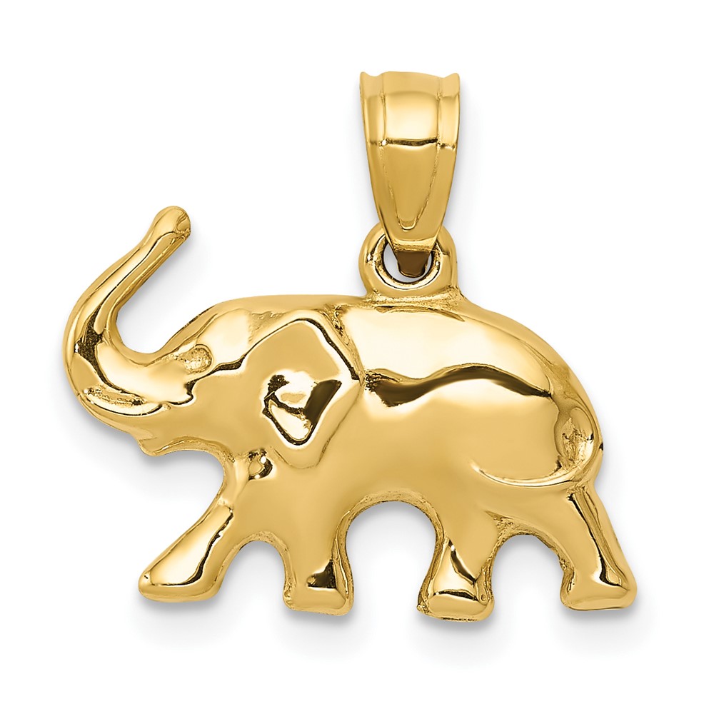 10C3533.jpg 10k 3-D Elephant Pendant - Image 1