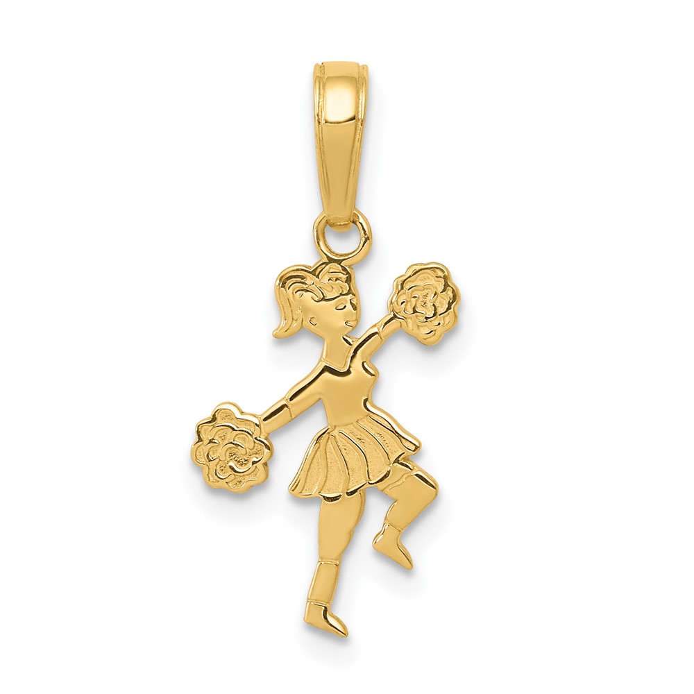 10C3552.jpg 10K Cheerleader with Pom-Poms Pendant - Image 1