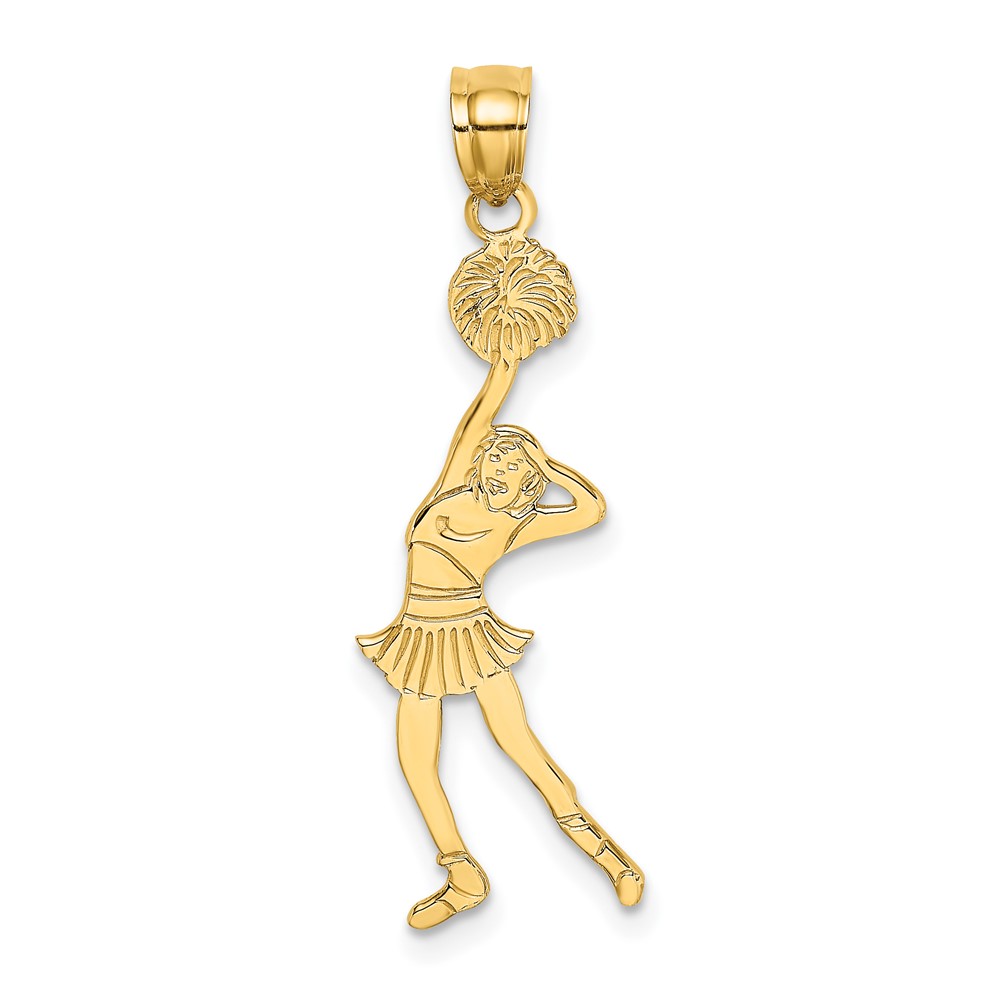 10C3559.jpg 10K Cheerleader with Hand on Head Pendant - Image 1