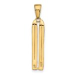 10k 3-D Snow Skis Pendant - Image 4