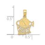 10K Basketball in Net Pendant - Image 4