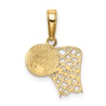10K Basketball Hoop And Ball Pendant - Image 4