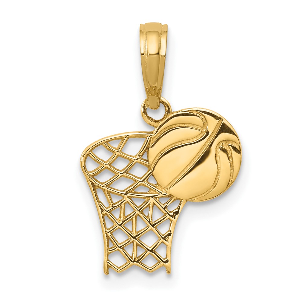 10C3777.jpg 10K Basketball Hoop And Ball Pendant - Image 1