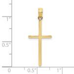 10K Polished Cross Pendant - Image 4