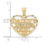 10k D/C Daddys Little Girl Heart Pendant - Image 3