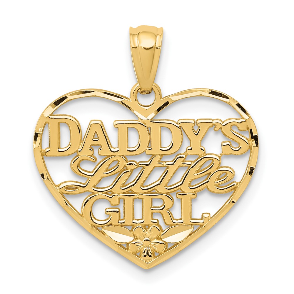 10C4027.jpg 10k D/C Daddys Little Girl Heart Pendant - Image 1