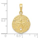 10K Sand Dollar Pendant - Image 3