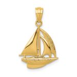 10k Sailboat Pendant