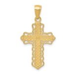 10K Lace Trim Cross Pendant - Image 4