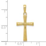 10K Diamond-cut X Cross Pendant - Image 4