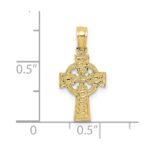 10k Celtic Cross w/Eternity Circle Pendant - Image 4