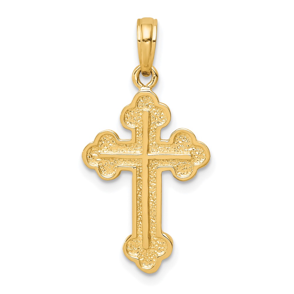 10C4277.jpg 10K Budded Cross Pendant - Image 1