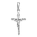 10K White Gold Stick Style Crucifix Pendant