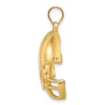 10k Polished Football Helmet Pendant - Image 2