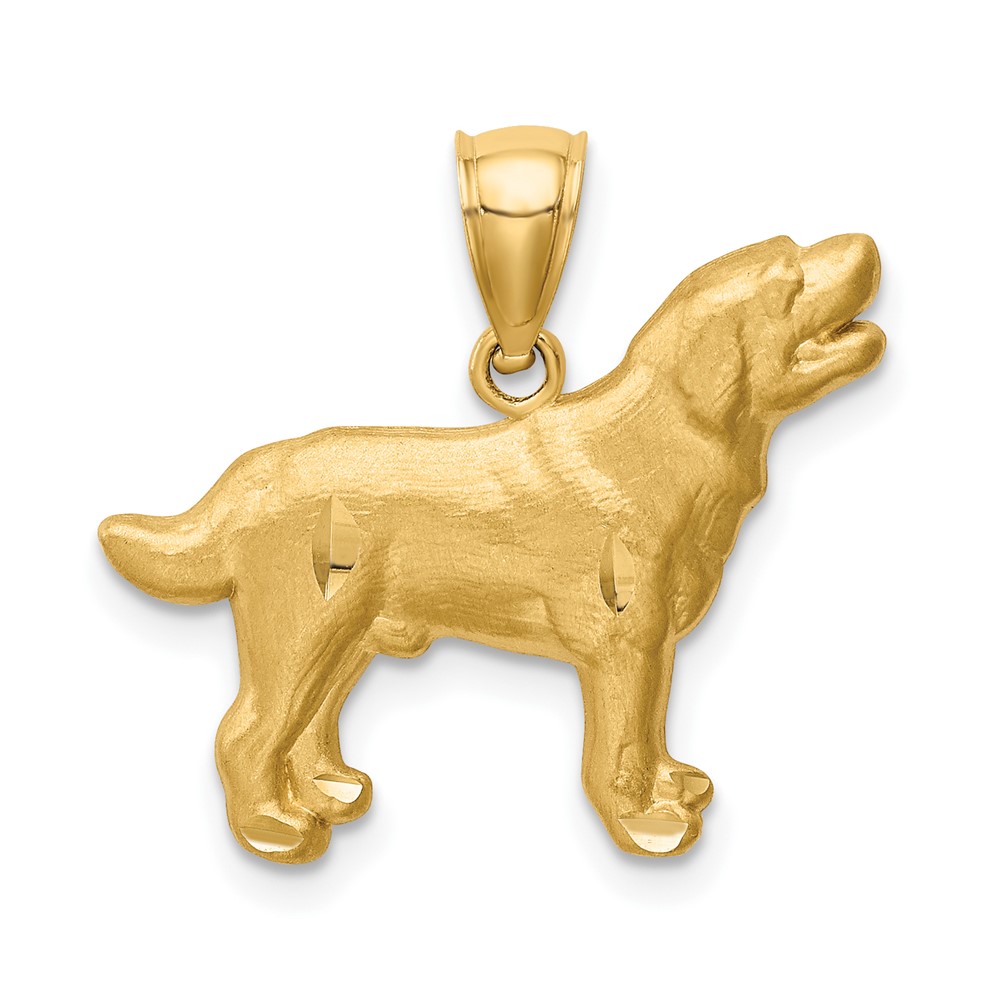10C4736.jpg 10K Diamond-cut Labrador Retriever Pendant - Image 1