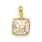 10k Polished 8.00mm Modified Square-cut CZ Pendant - Image 3