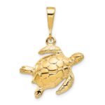 10k Turtle Pendant