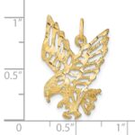 10k Solid Diamond-cut Eagle Charm - Image 3