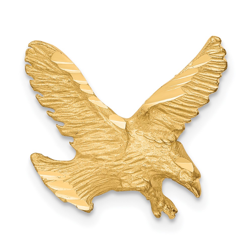 10C627.jpg 10k Solid Diamond-cut Eagle Charm - Image 1