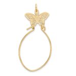 10k Filigree Butterfly Charm Holder - Image 4