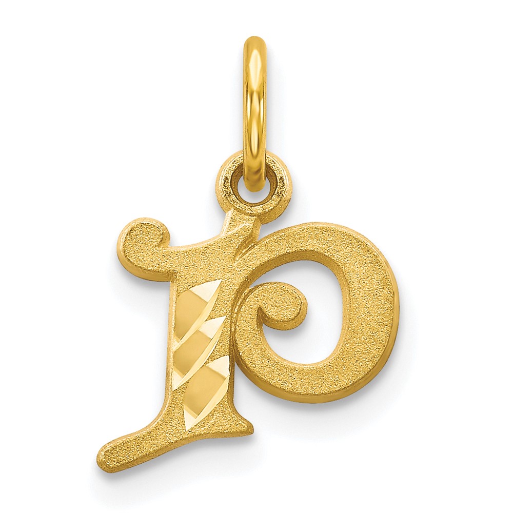 10C764P.jpg 10k Initial P Charm - Image 1