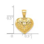10k Diamond-Cut Heart Charm - Image 3
