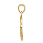 10K Two-tone w/White Rhodium Sweet 15 ANOS Oval Pendant - Image 2