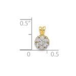 10k Small CZ Flower Charm - Image 3