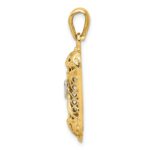 10k & Rhodium Mezuzah w/Shin Charm - Image 2