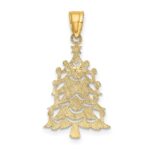 10K Polished Christmas Tree Pendant - Image 4